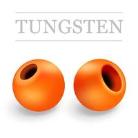 Tungsten Beads Head Fish Age orange fluo 4,6 mm