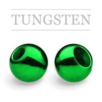 Tungsten Beads Head Fish Age metalli green 2 mm
